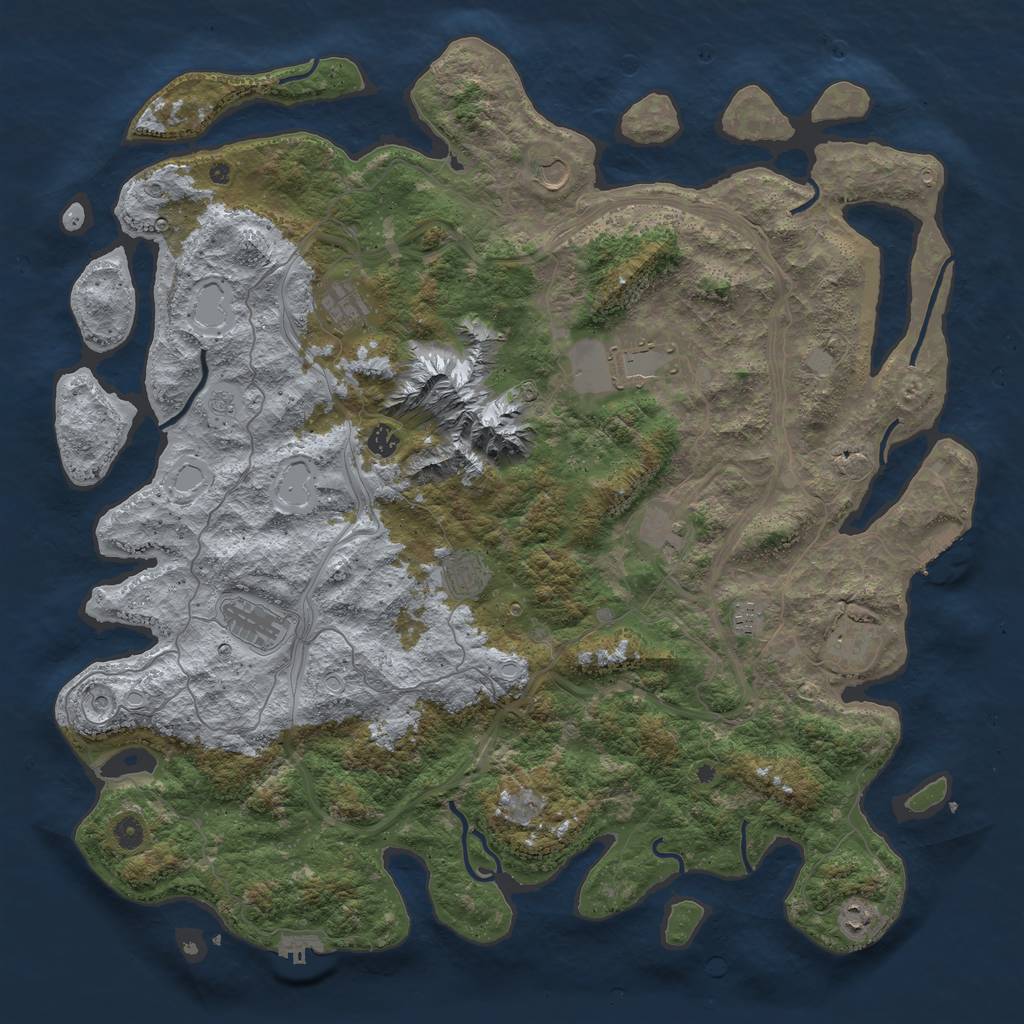 Rust Map: Procedural Map, Size: 5000, Seed: 8022002, 19 Monuments
