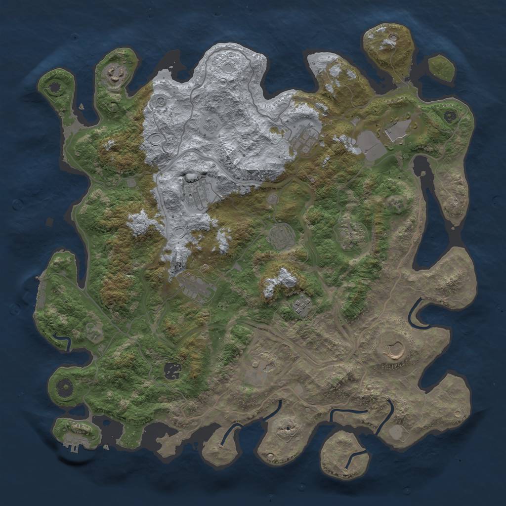 Rust Map: Procedural Map, Size: 4250, Seed: 311051417, 18 Monuments
