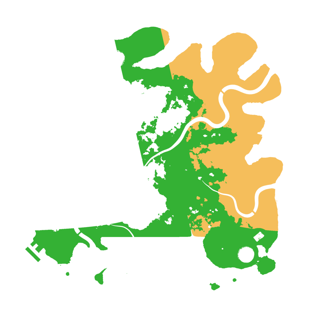 Biome Rust Map: Procedural Map, Size: 3500, Seed: 15423