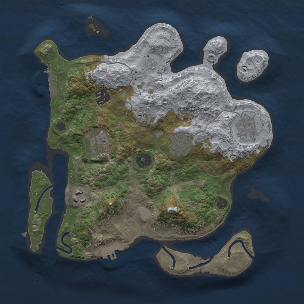 Rust Map: Procedural Map, Size: 3000, Seed: 362360965, 14 Monuments