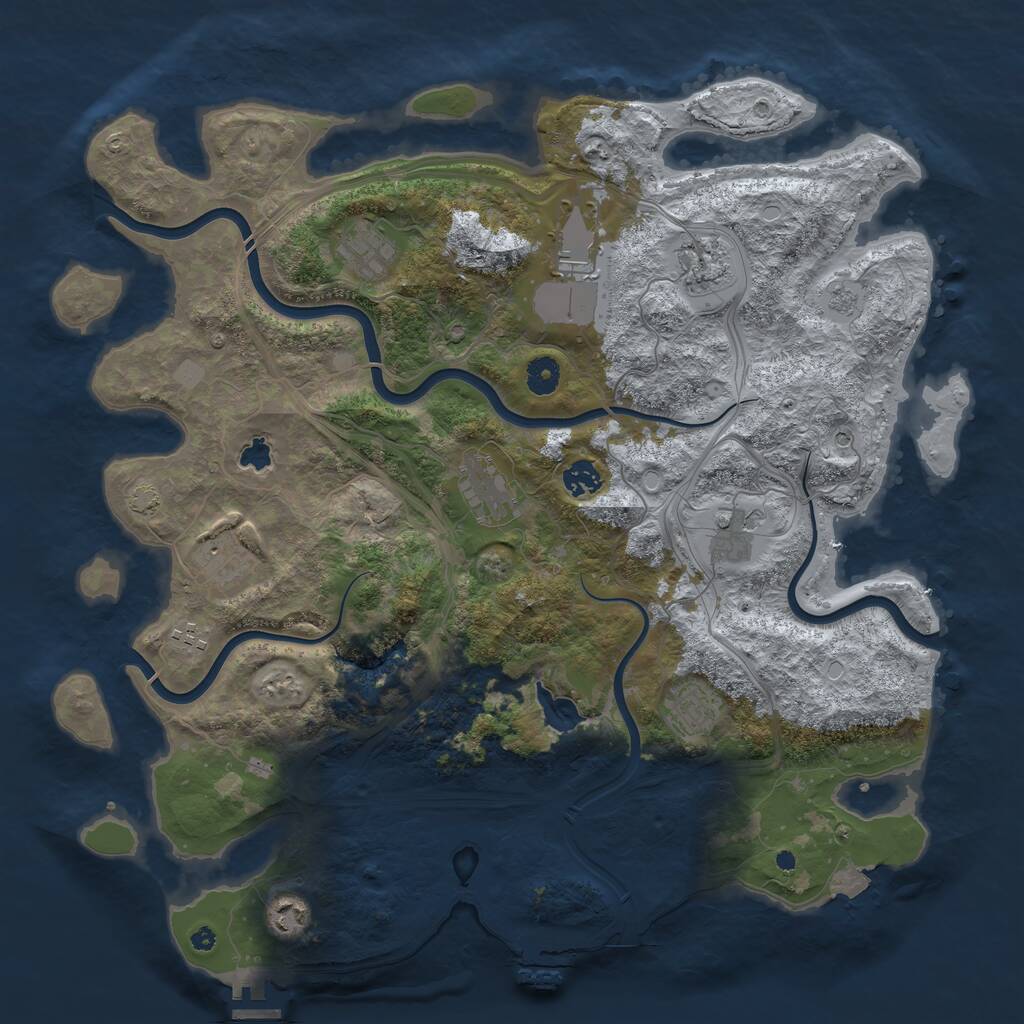 Rust Map: Procedural Map, Size: 4250, Seed: 1632142109, 16 Monuments