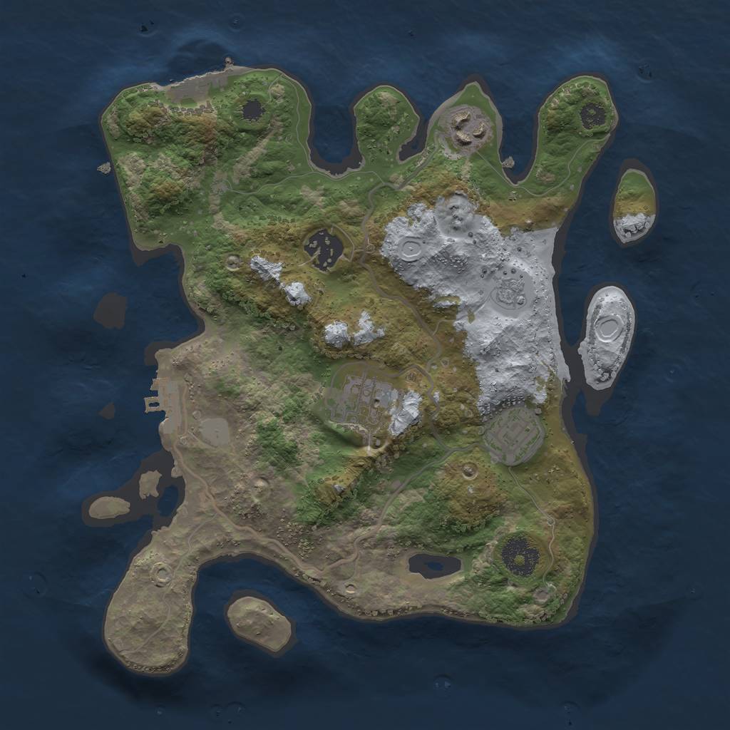 Rust Map: Procedural Map, Size: 2900, Seed: 823765, 12 Monuments