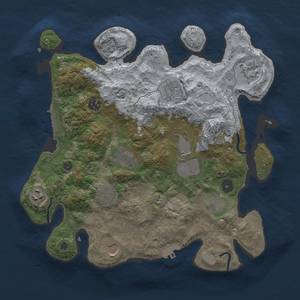 Thumbnail Rust Map: Procedural Map, Size: 3500, Seed: 194131515, 19 Monuments