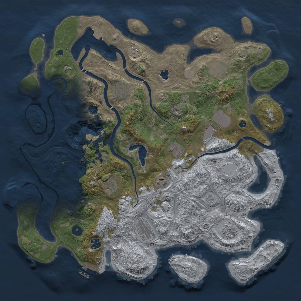 Rust Map: Procedural Map, Size: 4250, Seed: 50215677, 16 Monuments