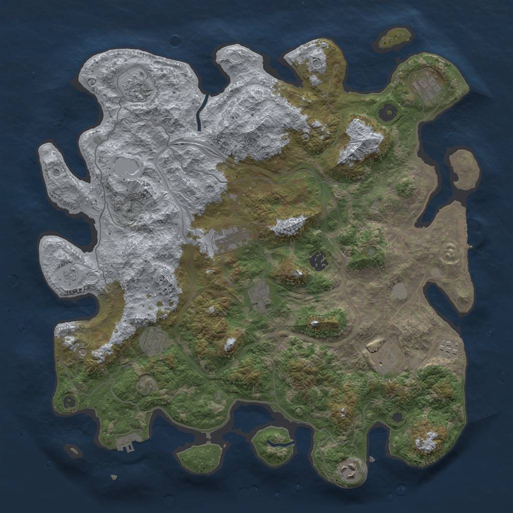 Rust Map: Procedural Map, Size: 4250, Seed: 12989767, 18 Monuments