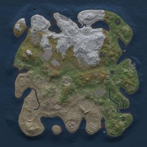 Thumbnail Rust Map: Procedural Map, Size: 3500, Seed: 41150355, 17 Monuments