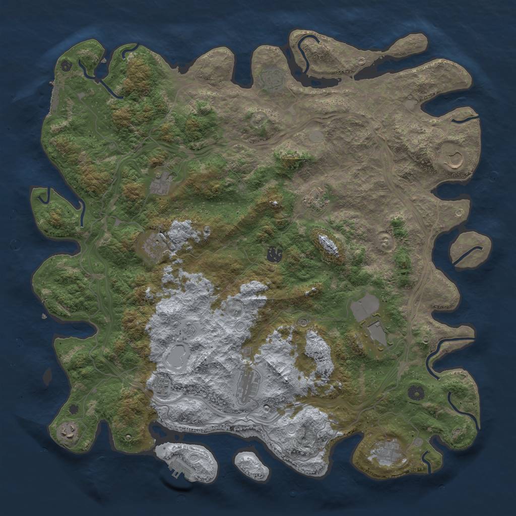 Rust Map: Procedural Map, Size: 4751, Seed: 1661177497, 20 Monuments
