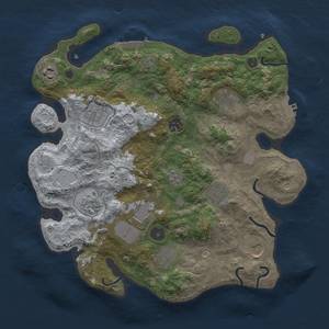 Thumbnail Rust Map: Procedural Map, Size: 3500, Seed: 234005244, 19 Monuments