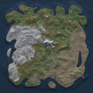 Thumbnail Rust Map: Procedural Map, Size: 5000, Seed: 122523, 20 Monuments