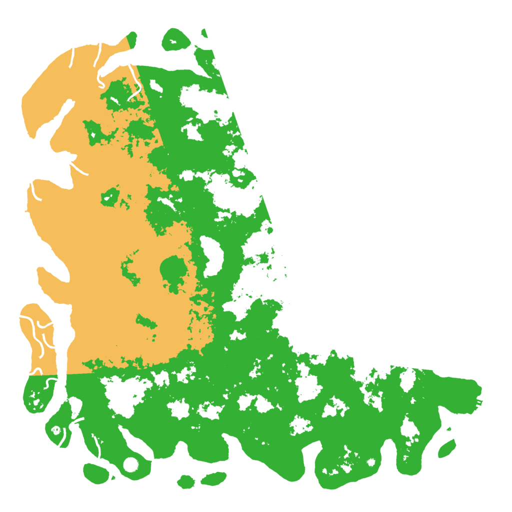 Biome Rust Map: Procedural Map, Size: 6000, Seed: 51421