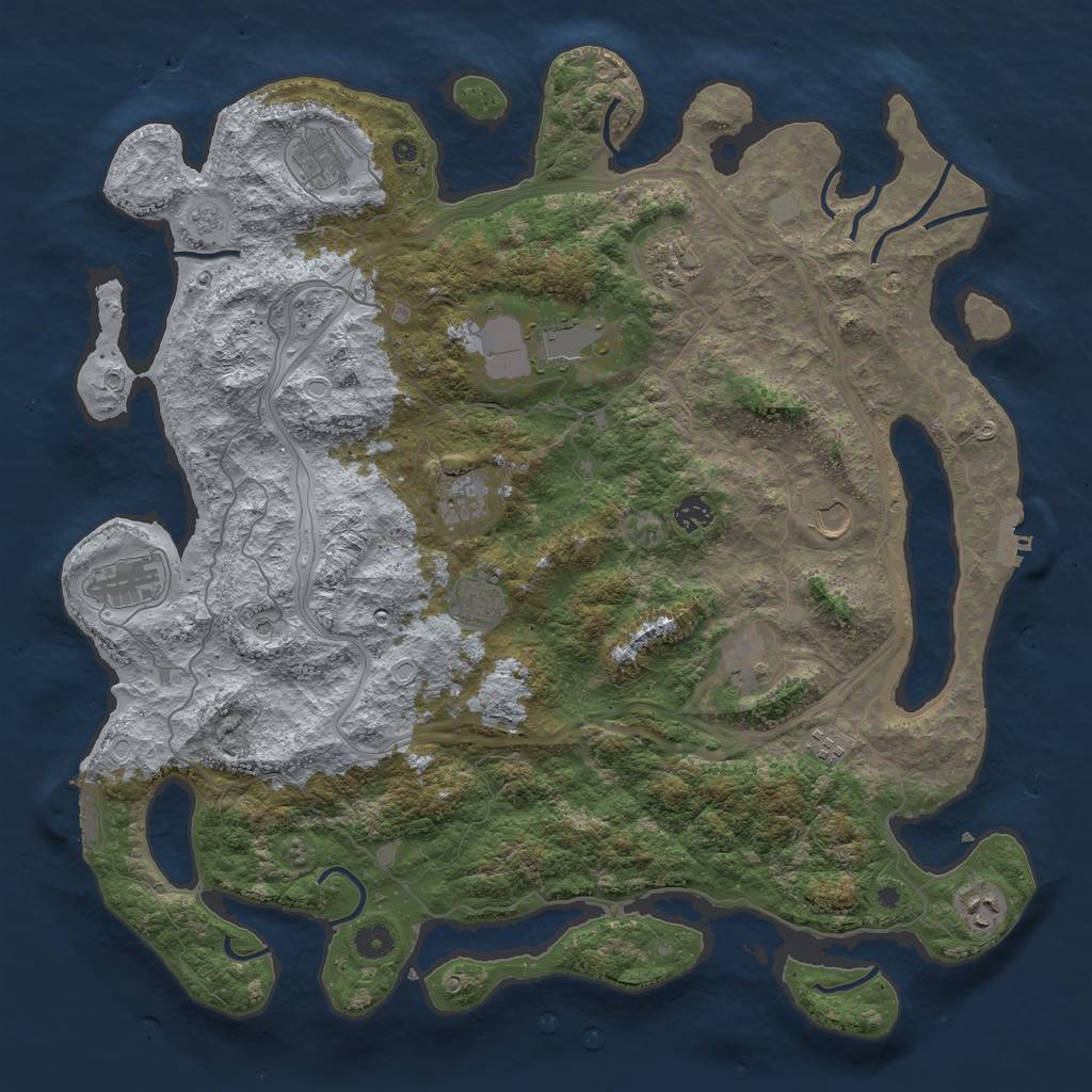 Rust Map: Procedural Map, Size: 4500, Seed: 15244, 20 Monuments