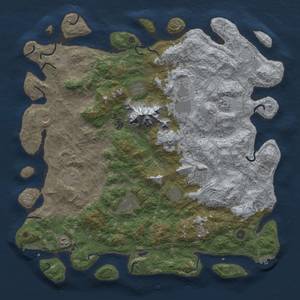 Thumbnail Rust Map: Procedural Map, Size: 5000, Seed: 23464444, 20 Monuments