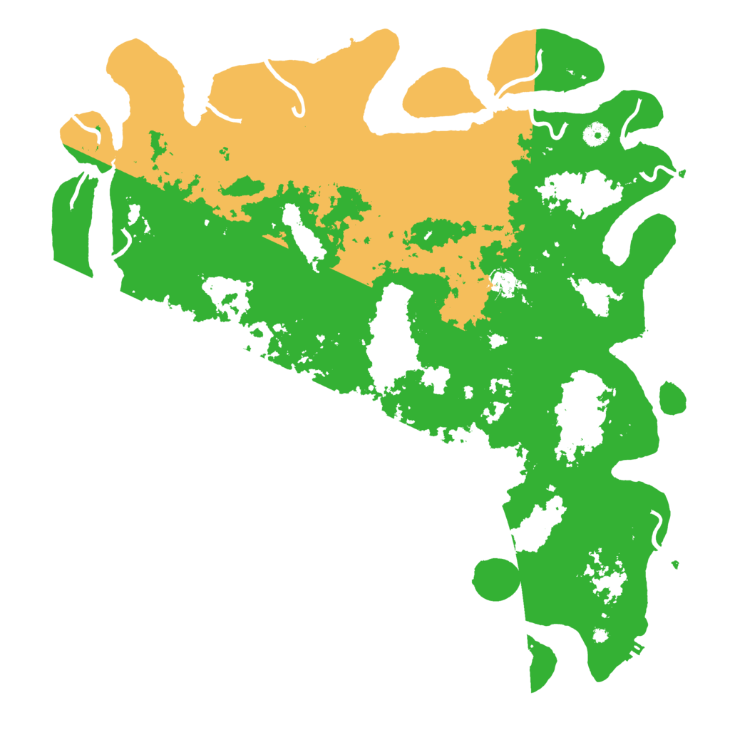 Biome Rust Map: Procedural Map, Size: 4500, Seed: 2032062079