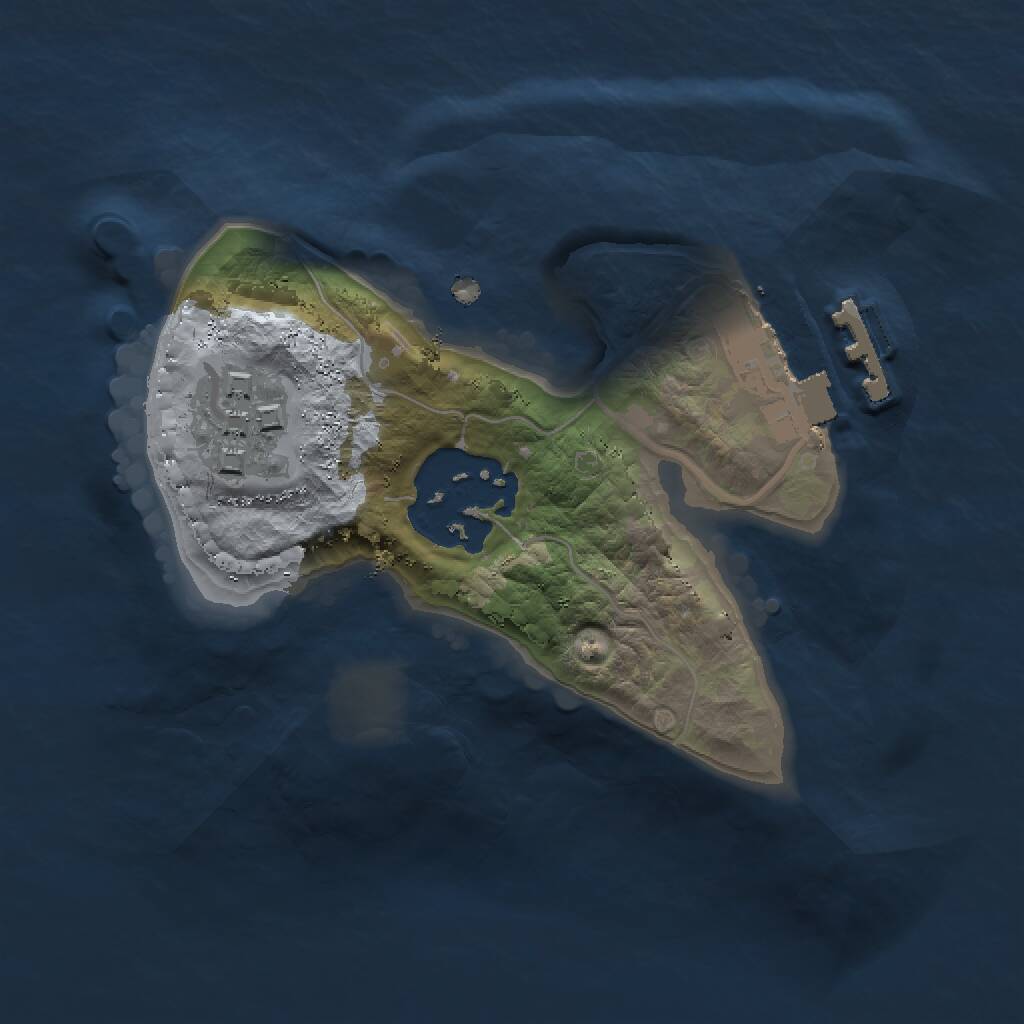 Rust Map: Procedural Map, Size: 1500, Seed: 36631, 4 Monuments