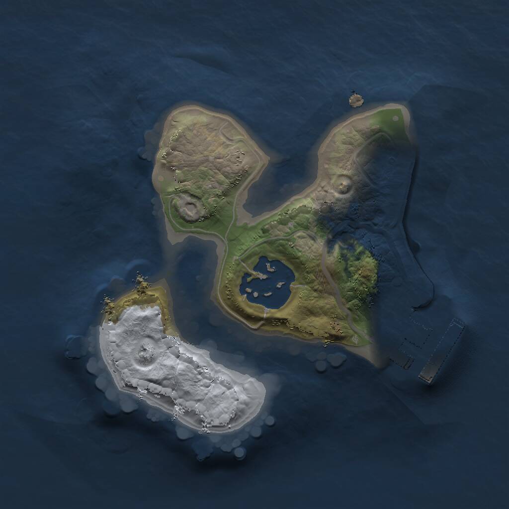 Rust Map: Procedural Map, Size: 1500, Seed: 246931, 3 Monuments