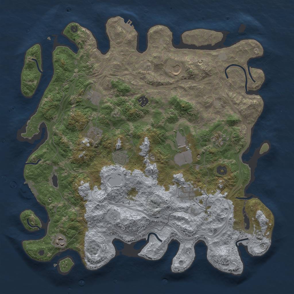 Rust Map: Procedural Map, Size: 4250, Seed: 25677, 19 Monuments