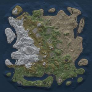 Thumbnail Rust Map: Procedural Map, Size: 4250, Seed: 44477157, 20 Monuments