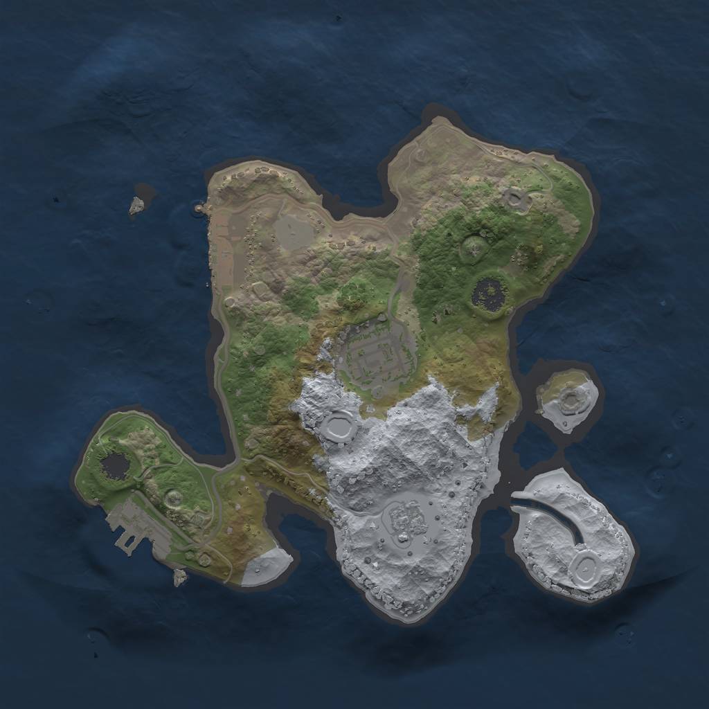 Rust Map: Procedural Map, Size: 2200, Seed: 541638552, 9 Monuments