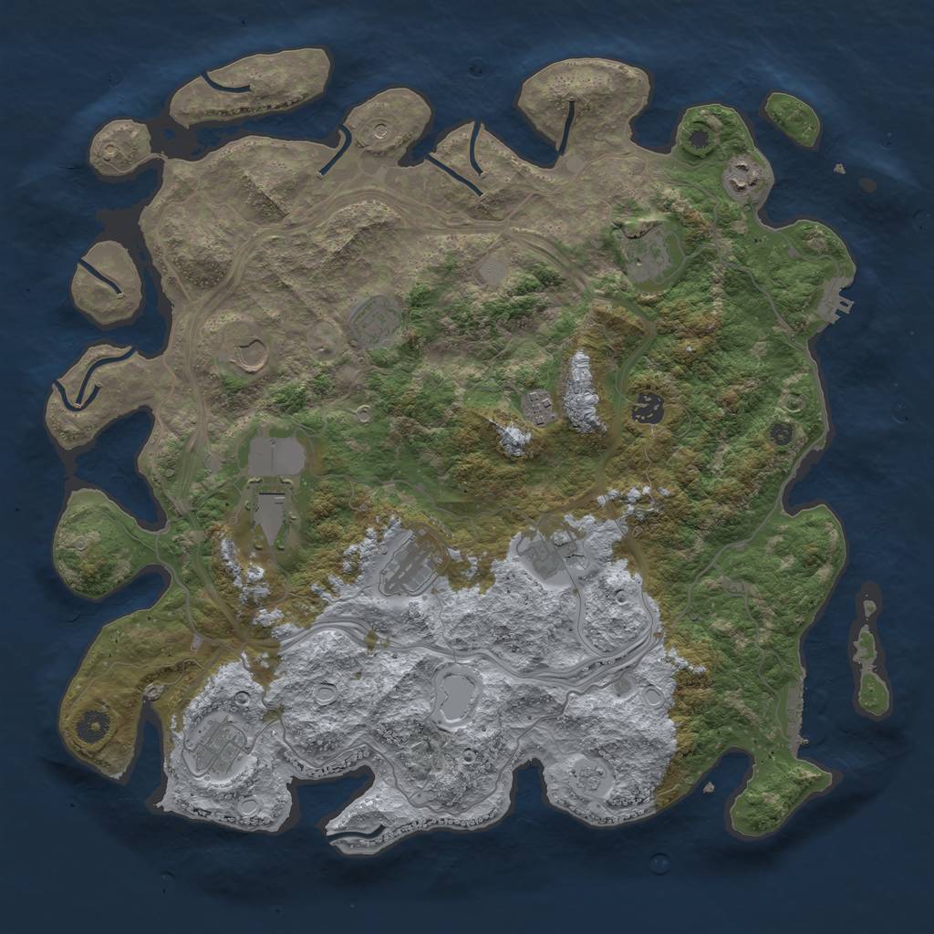 Rust Map: Procedural Map, Size: 4250, Seed: 337780968, 19 Monuments