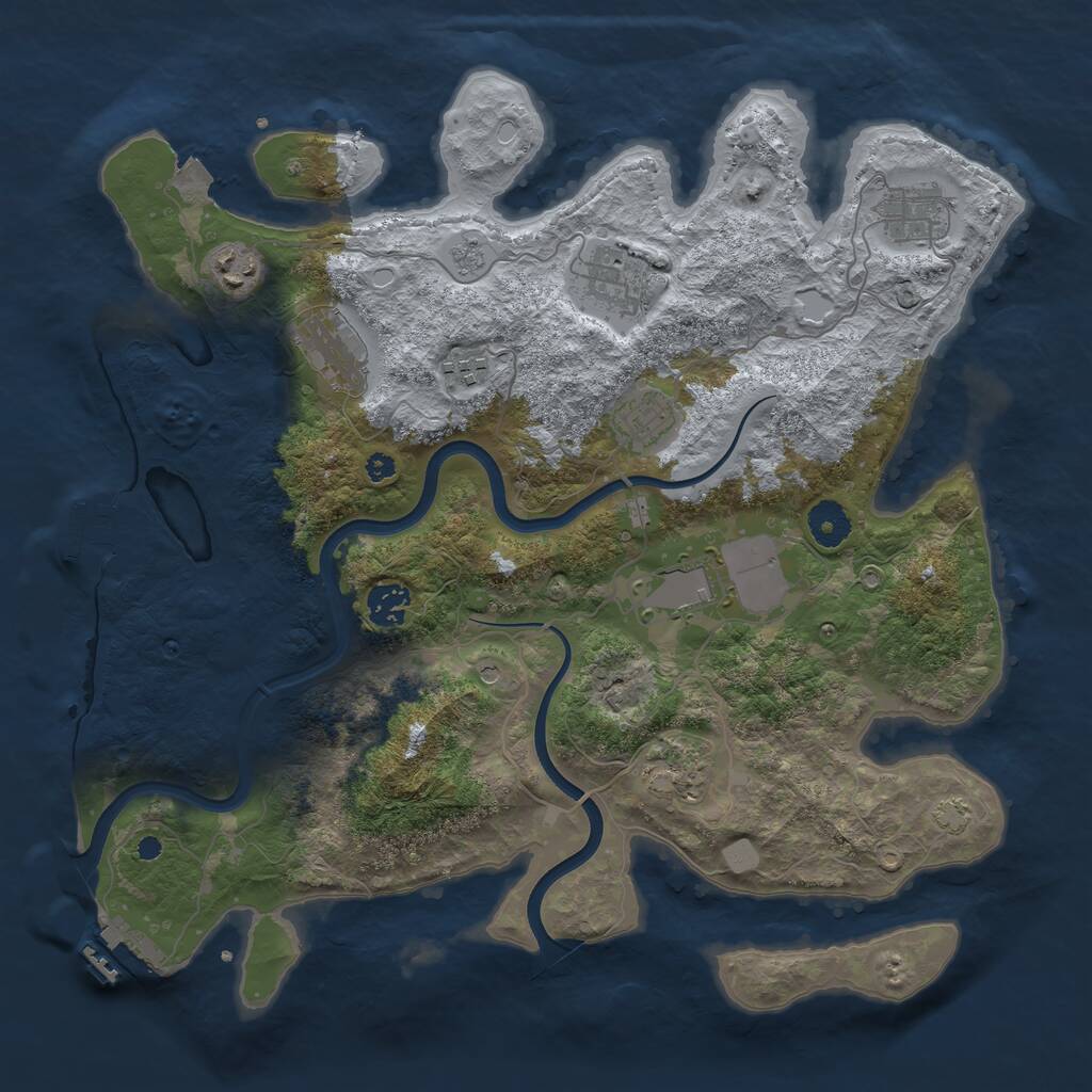 Rust Map: Procedural Map, Size: 3750, Seed: 202212099, 15 Monuments