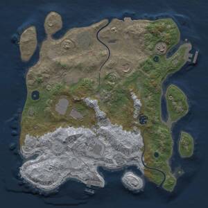 Thumbnail Rust Map: Procedural Map, Size: 3500, Seed: 436604620, 14 Monuments