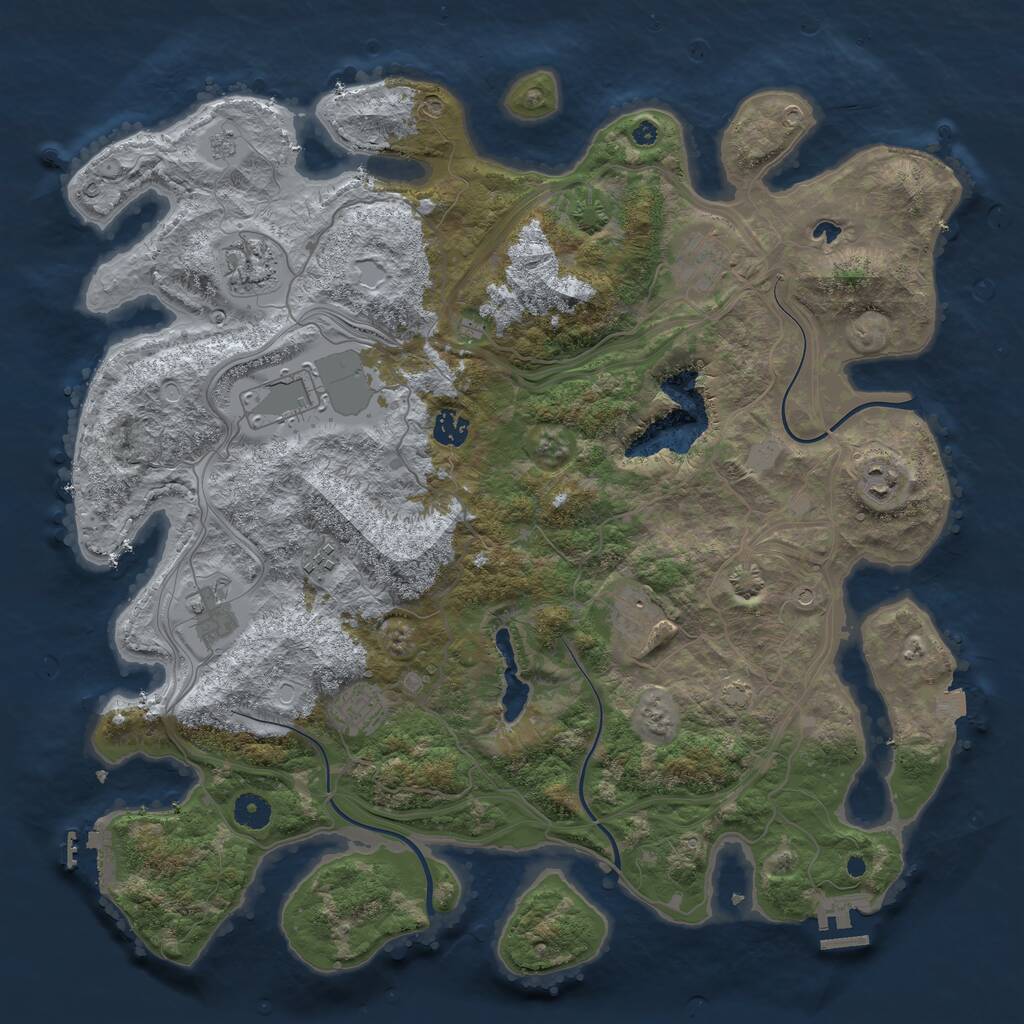 Rust Map: Procedural Map, Size: 4250, Seed: 18752154, 15 Monuments