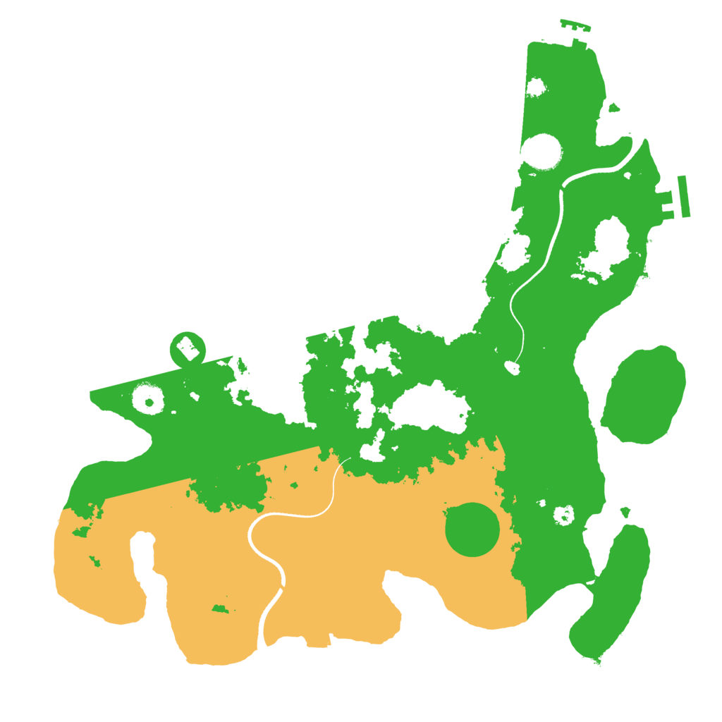 Biome Rust Map: Procedural Map, Size: 3500, Seed: 157756445