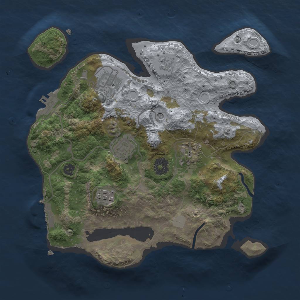 Rust Map: Procedural Map, Size: 2700, Seed: 446811137, 13 Monuments