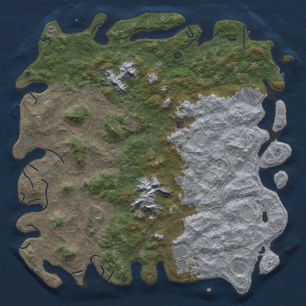 Rust Map: Procedural Map, Size: 5900, Seed: 647268, 20 Monuments