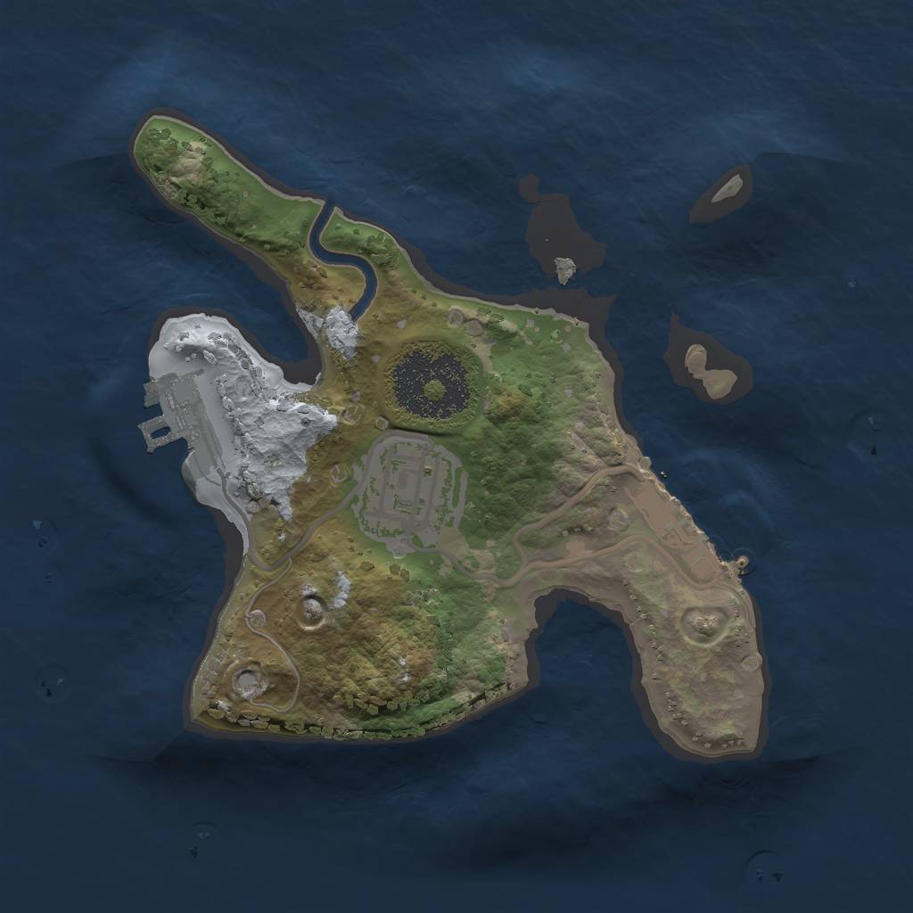 Rust Map: Procedural Map, Size: 1850, Seed: 914597763, 8 Monuments