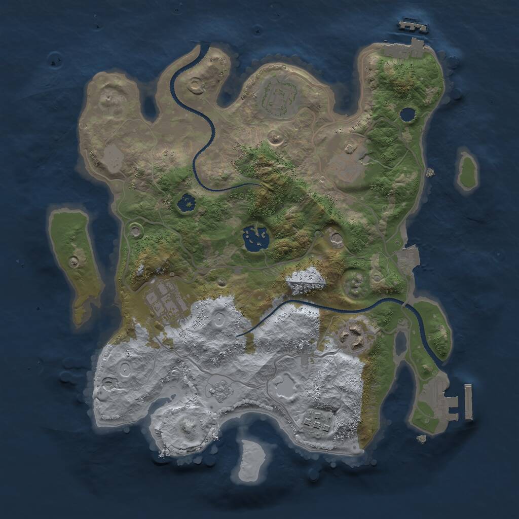 Rust Map: Procedural Map, Size: 2900, Seed: 507430, 11 Monuments