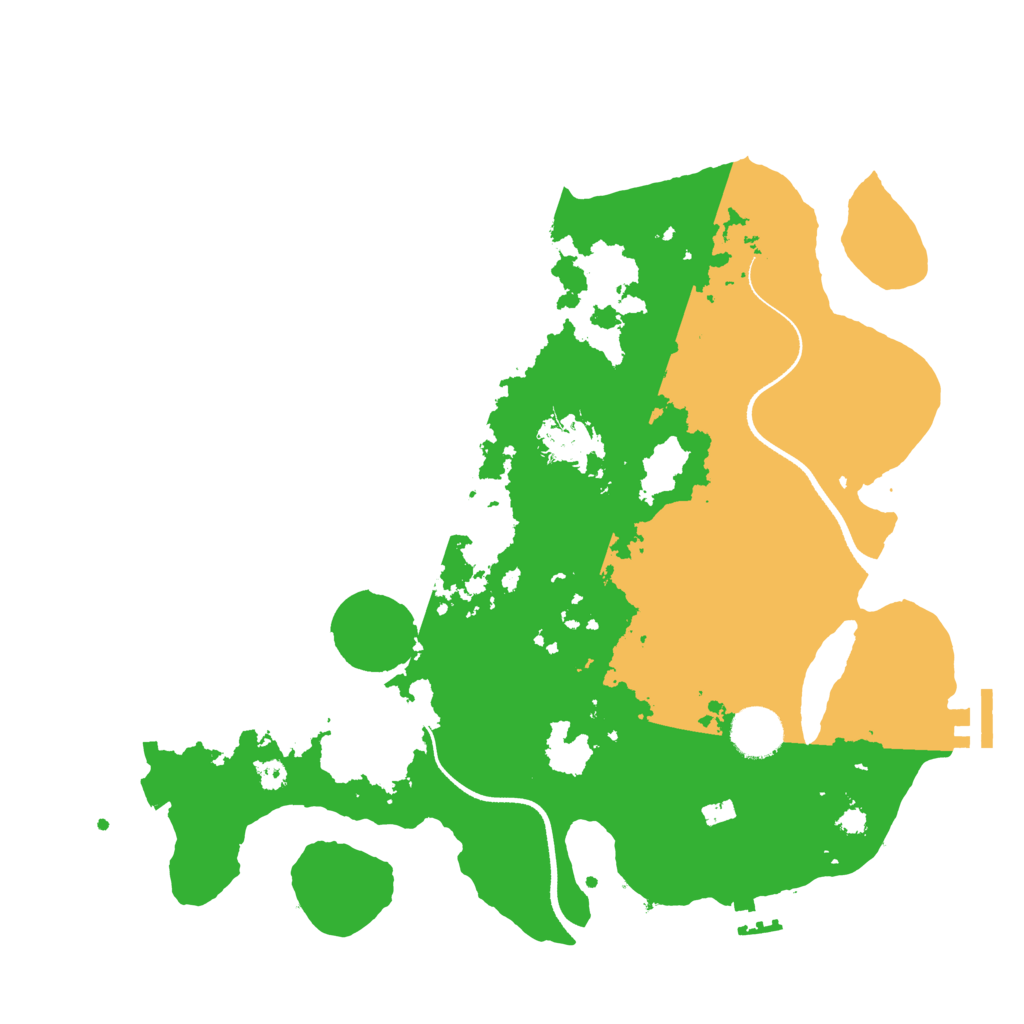Biome Rust Map: Procedural Map, Size: 3500, Seed: 4850076