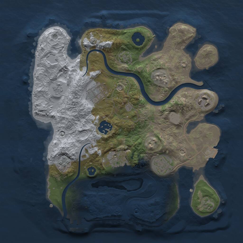 Rust Map: Procedural Map, Size: 2800, Seed: 115, 11 Monuments