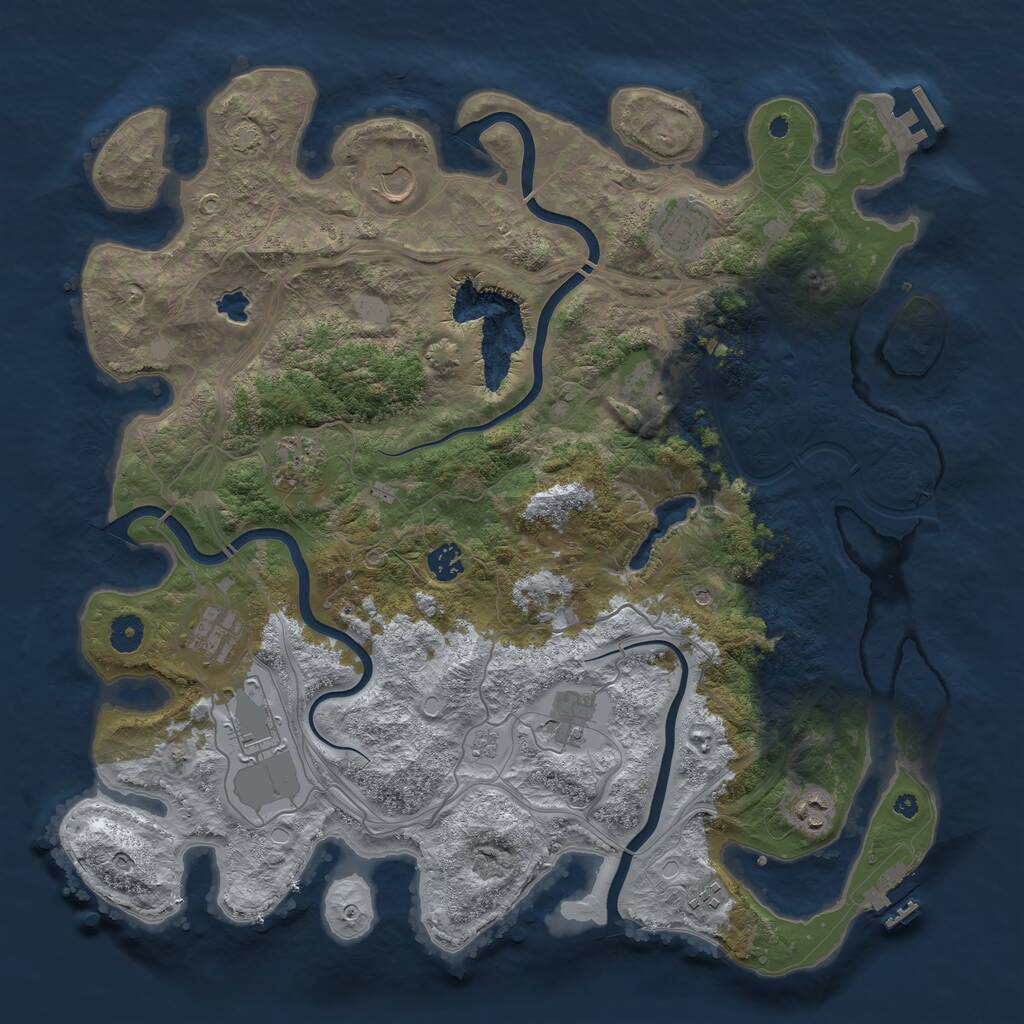 Rust Map: Procedural Map, Size: 4250, Seed: 31853, 16 Monuments