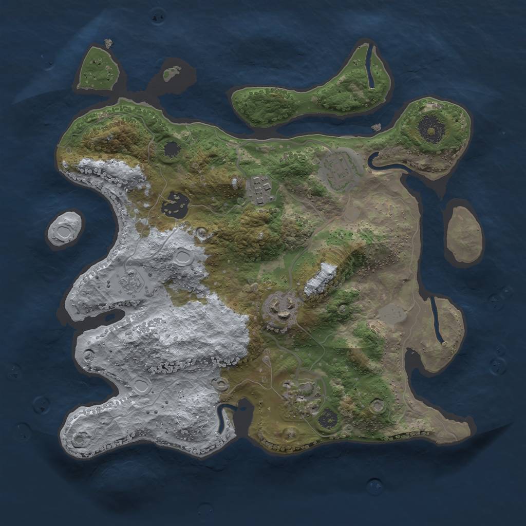Rust Map: Procedural Map, Size: 2900, Seed: 497324795, 11 Monuments