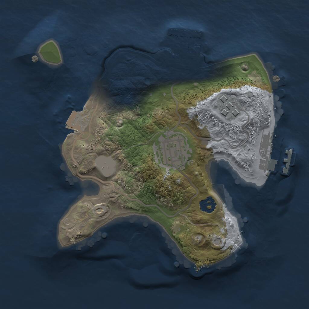 Rust Map: Procedural Map, Size: 1900, Seed: 635155896, 5 Monuments