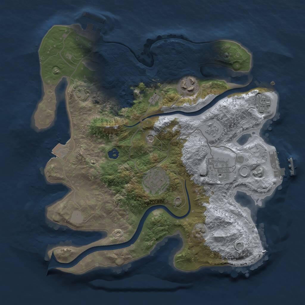 Rust Map: Procedural Map, Size: 2800, Seed: 811841765, 10 Monuments