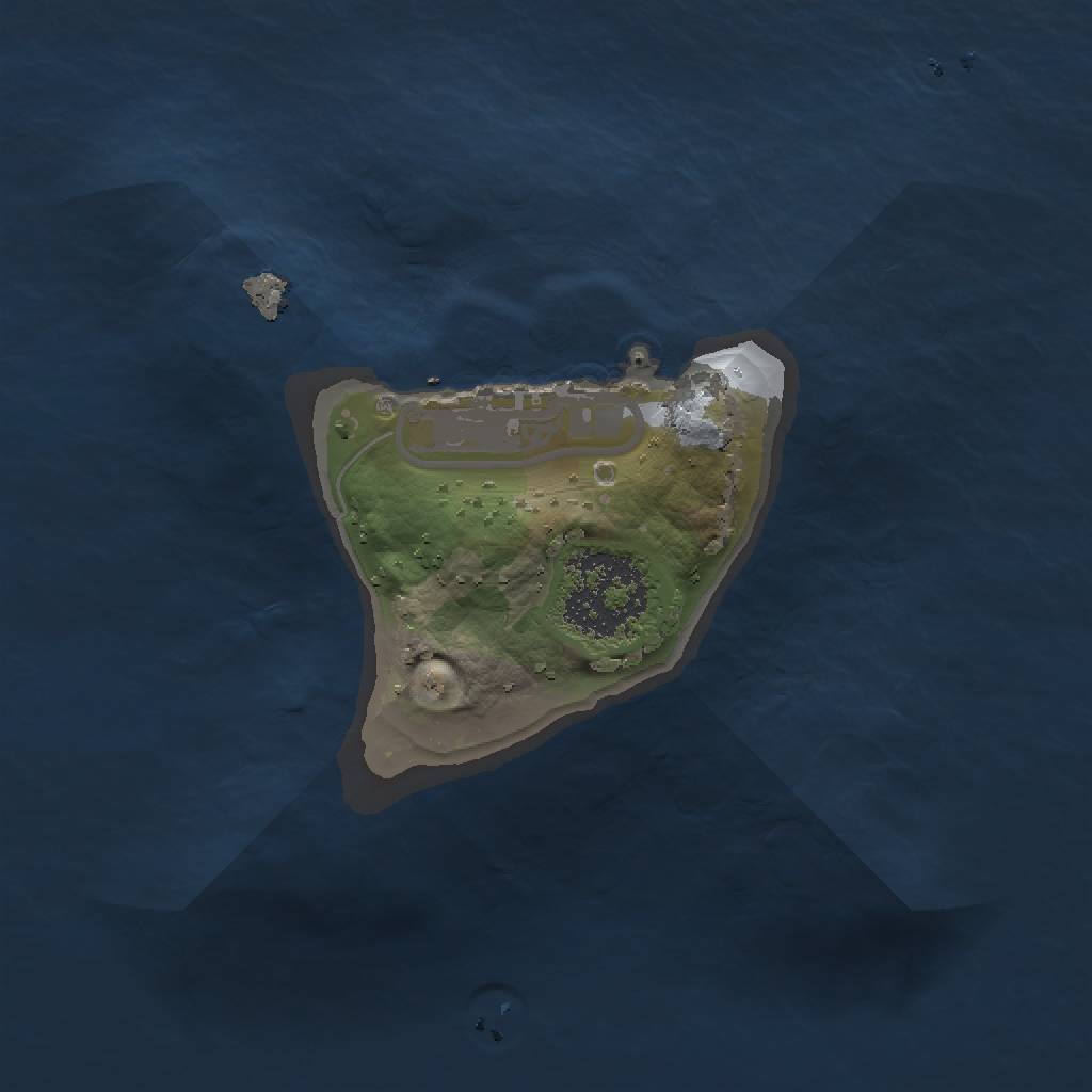 Rust Map: Procedural Map, Size: 1260, Seed: 13825, 5 Monuments