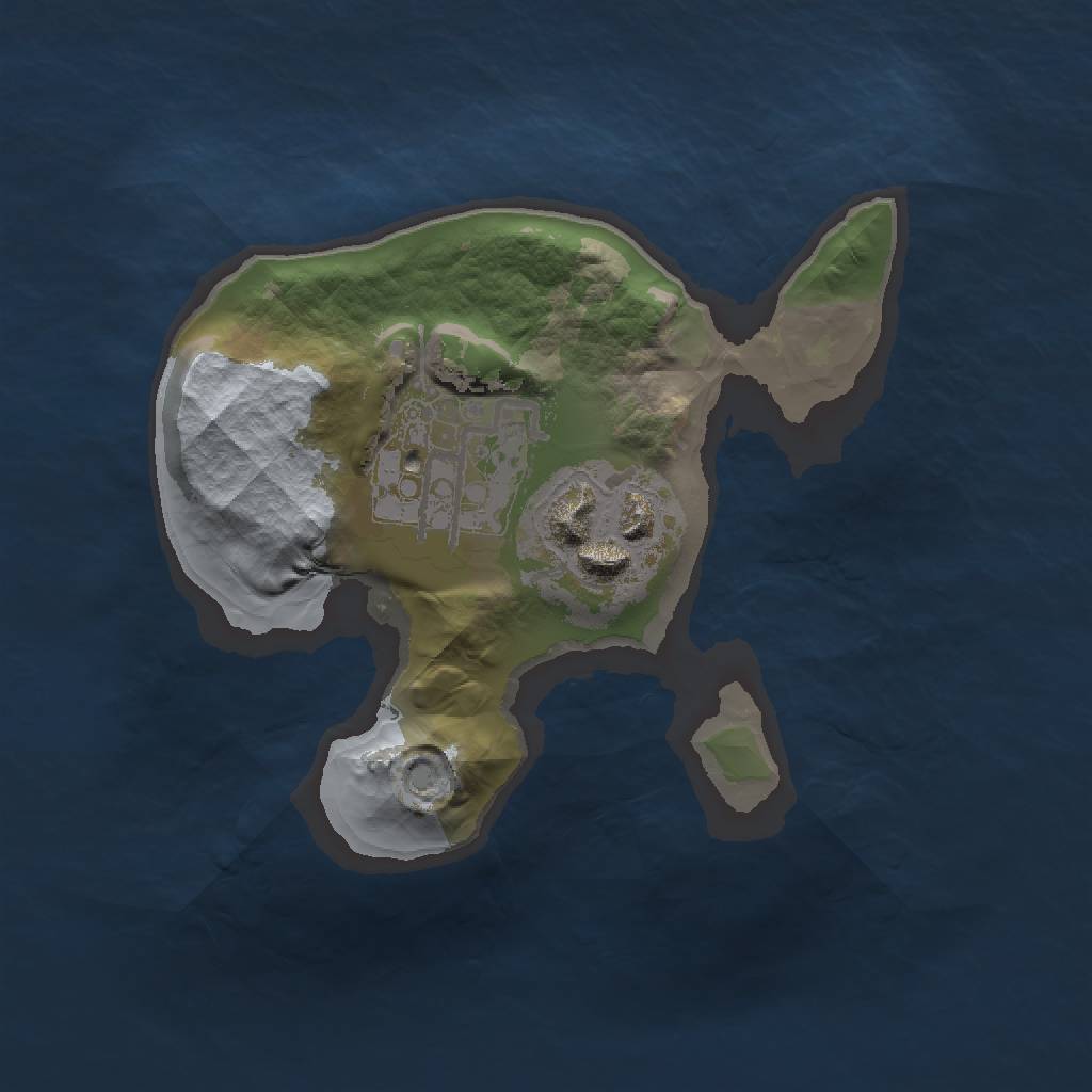 Rust Map: Barren, Size: 1500, Seed: 32, 4 Monuments