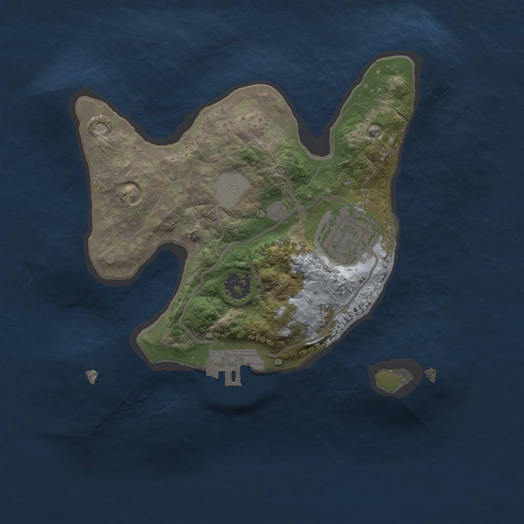 Rust Map: Procedural Map, Size: 2000, Seed: 257842, 7 Monuments