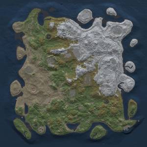 Thumbnail Rust Map: Procedural Map, Size: 4500, Seed: 73085754, 20 Monuments