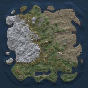 Thumbnail Rust Map: Procedural Map, Size: 4500, Seed: 105505087, 18 Monuments