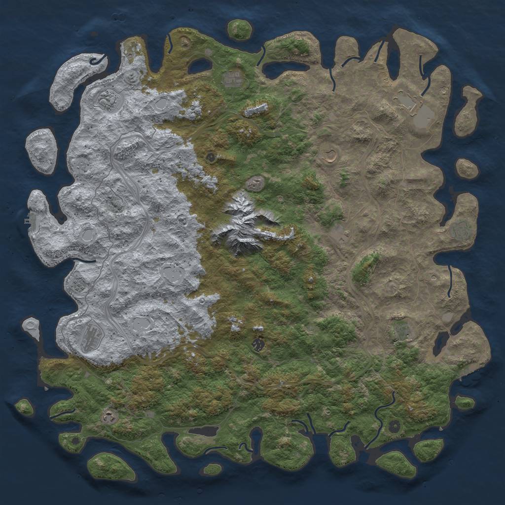 Rust Map: Procedural Map, Size: 6000, Seed: 7505820, 20 Monuments