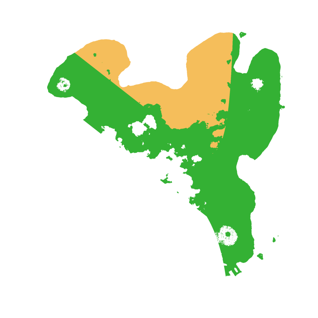 Biome Rust Map: Procedural Map, Size: 2500, Seed: 22200