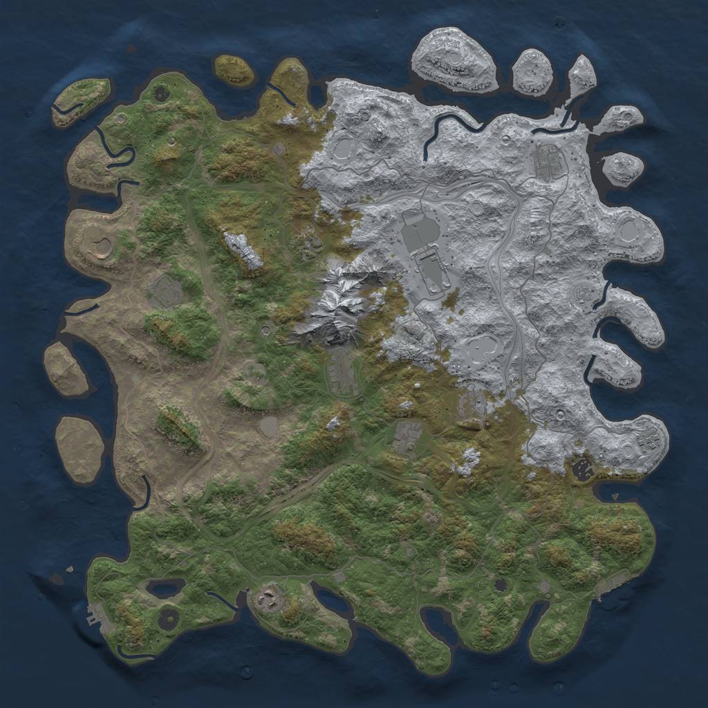 Rust Map: Procedural Map, Size: 5000, Seed: 56790541, 20 Monuments