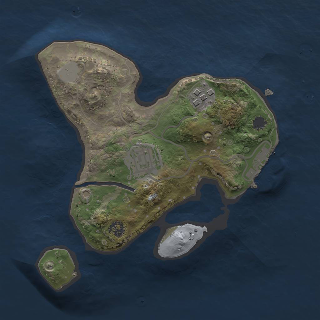 Rust Map: Procedural Map, Size: 2000, Seed: 55634322, 8 Monuments