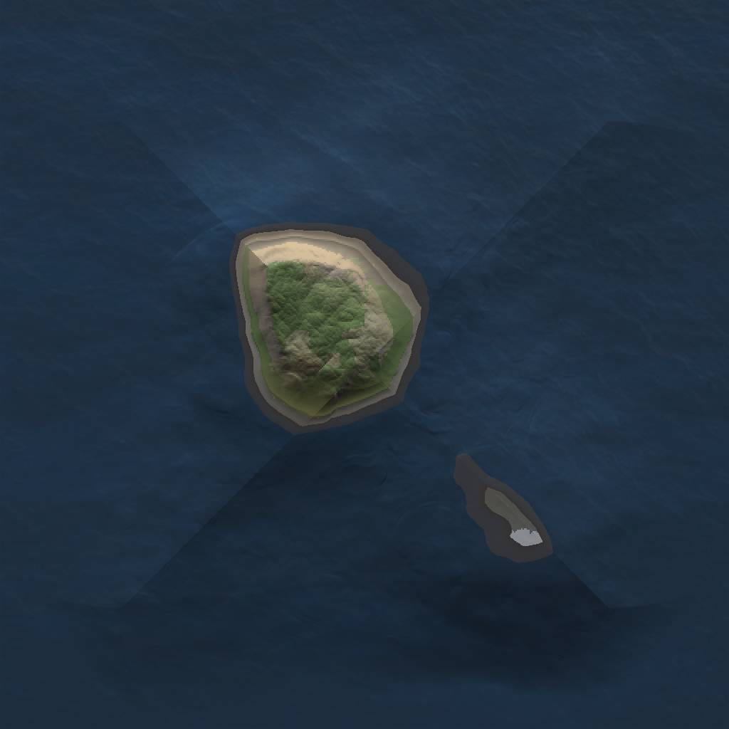 Rust Map: Barren, Size: 1000, Seed: 50, 2 Monuments