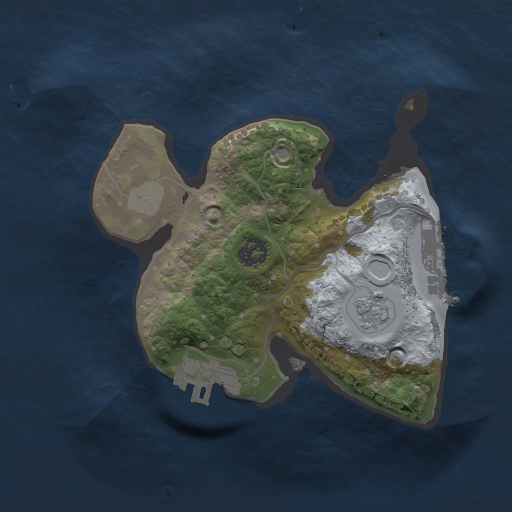 Rust Map: Procedural Map, Size: 1700, Seed: 550, 6 Monuments