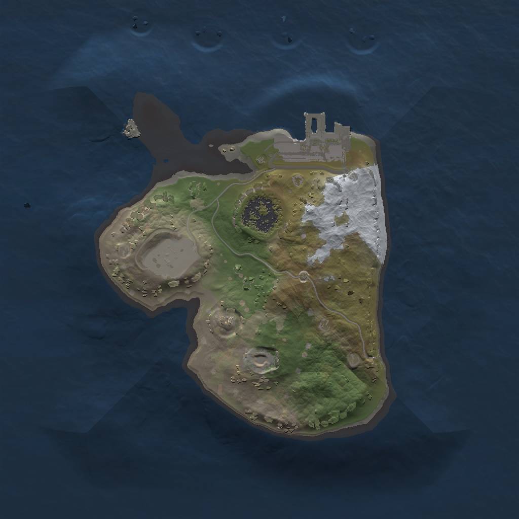 Rust Map: Procedural Map, Size: 1500, Seed: 7530221, 5 Monuments