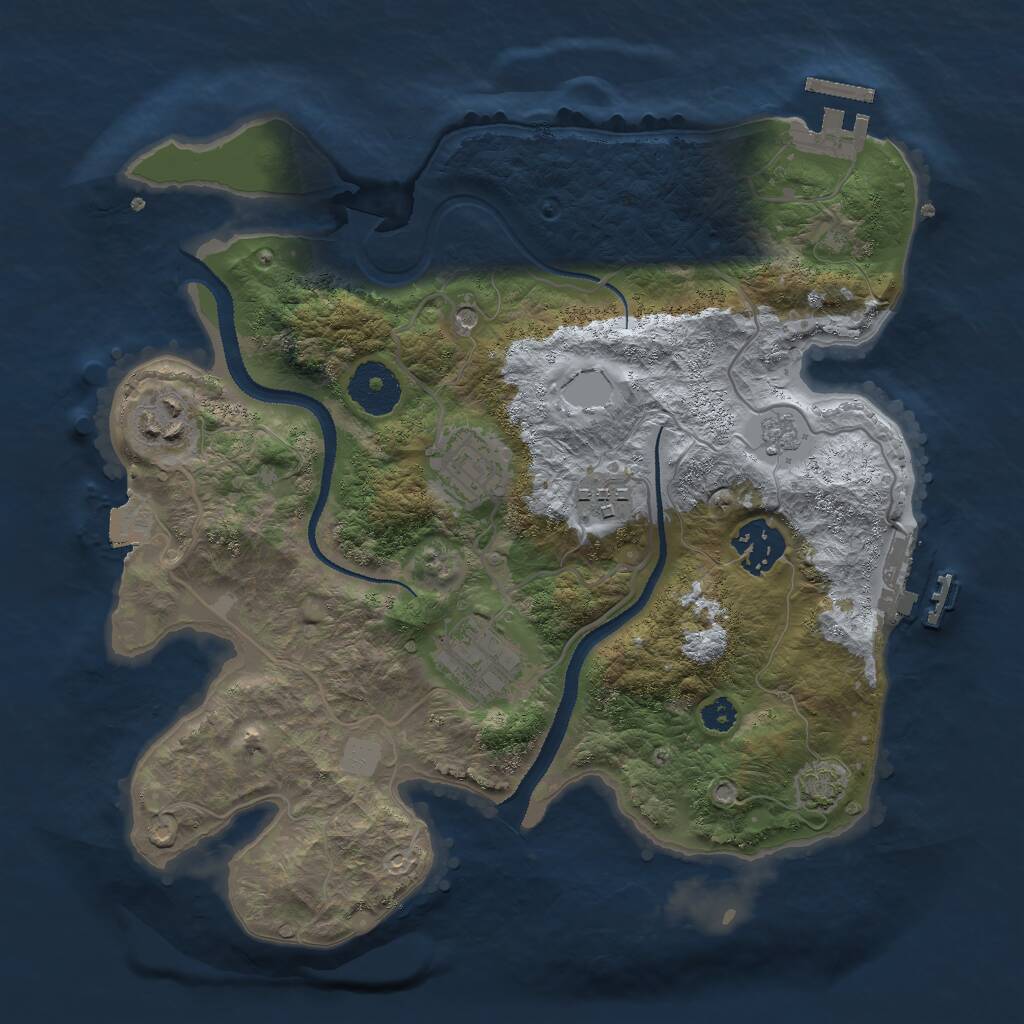 Rust Map: Procedural Map, Size: 3000, Seed: 102461, 11 Monuments